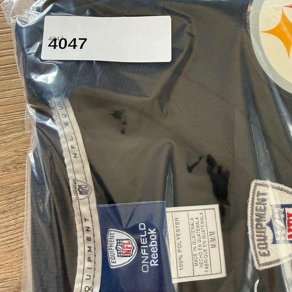 Reebok Pittsburgh Steelers Jersey Mens Medium Black Troy Polamalu 43 NFL Onfield - Picture 11 of 11